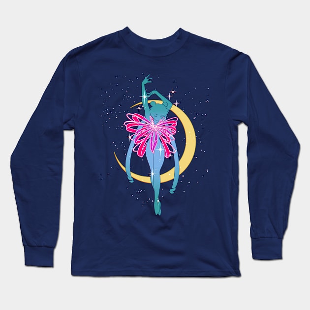 Moon Shojo Long Sleeve T-Shirt by RetroFreak